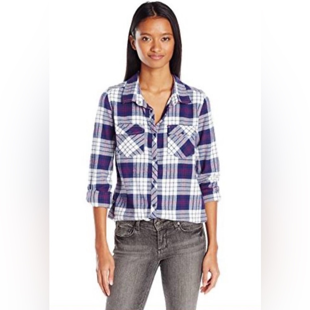ROXY Women’s Squary Cool Casual Button Down Flannel Shirt